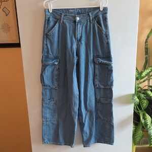 Old Navy Womens Mid-rise Wide Leg Jeans